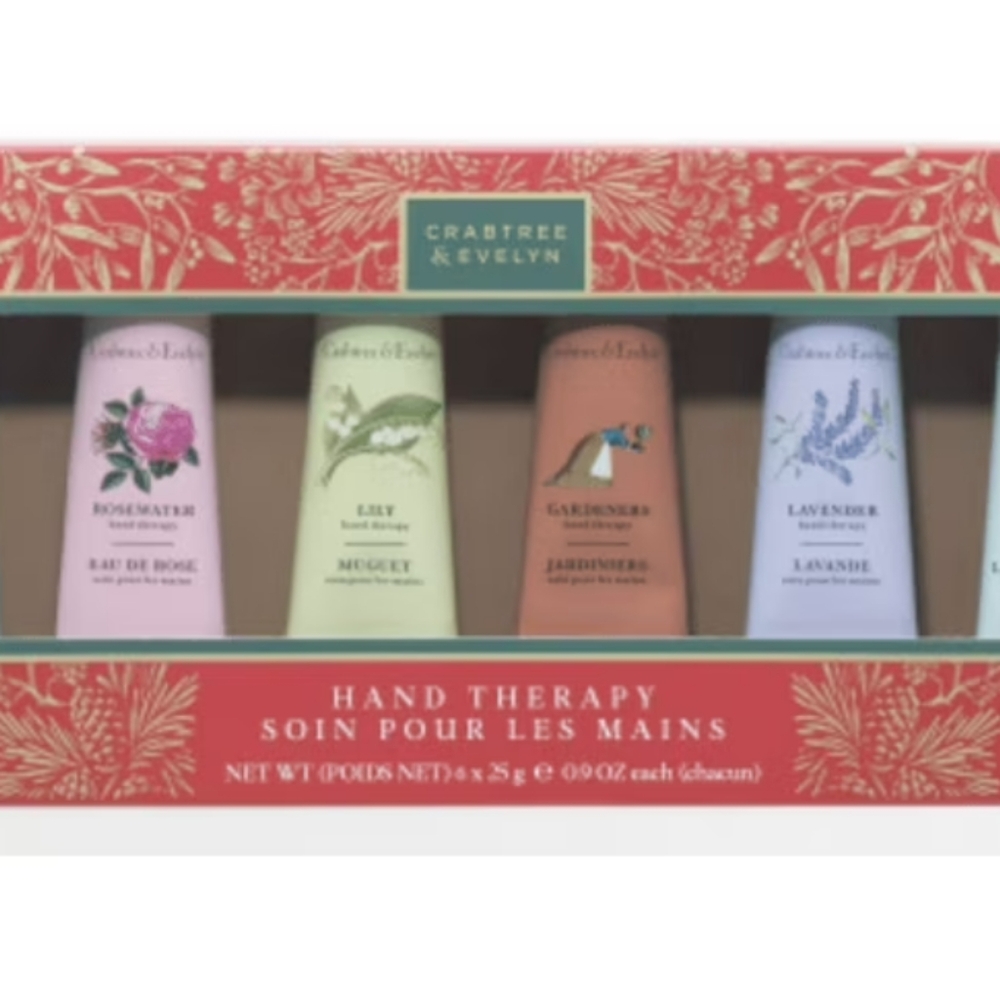 CRABTREE &EVELYN  RARE GARDNERS 6 PK SET OF YUMMY HAND CREAM $55 RTL